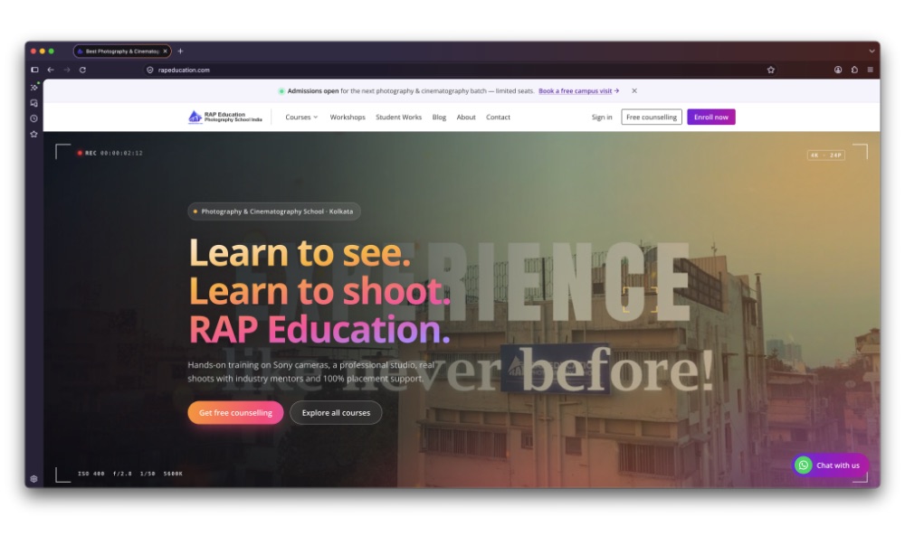 RAP Education website home page